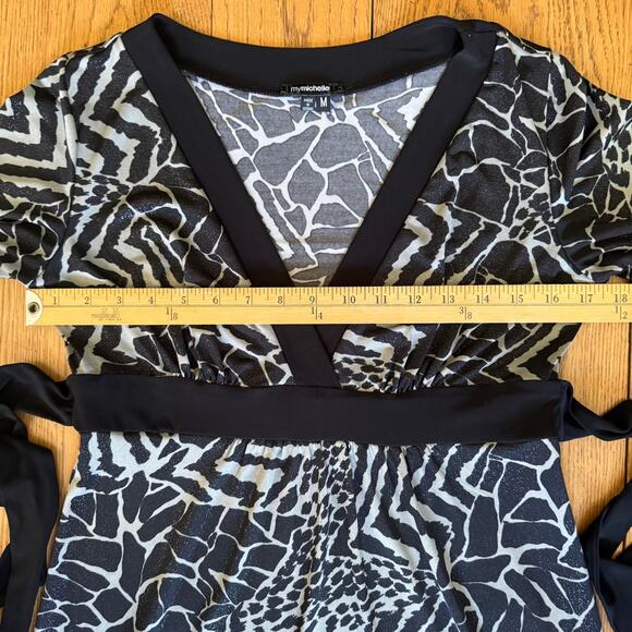 VTG Y2K 90's myMichelle V Neck Babydoll Fairy Grunge Dress SZ M Sparkle Wild - Picture 8 of 9